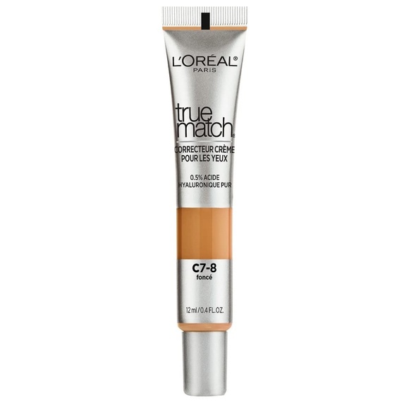 L’Oréal Paris True Match Eye Cream Concealer, 0.5% hyaluronic acid, Dark C7-8 - Picture 1 of 8